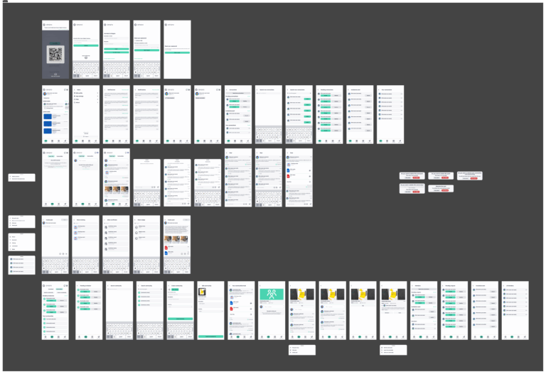 Interfaces pour le propotype d'Opigno LMS mobile