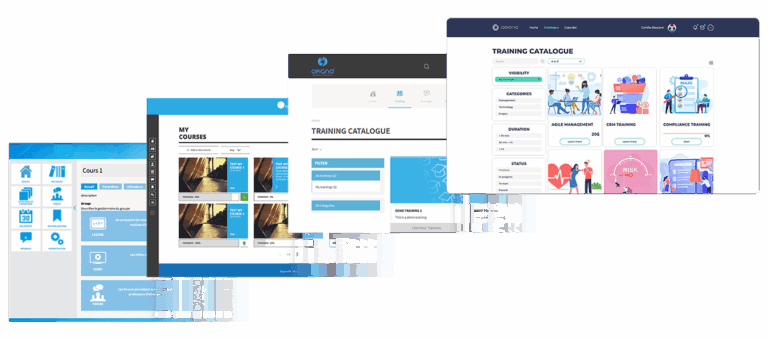 Évolutions des interfaces d'Opigno LMS
